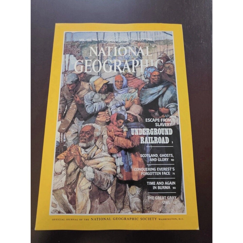 National Geographic July 1984 Underground Railroad Magazine History Slavery
